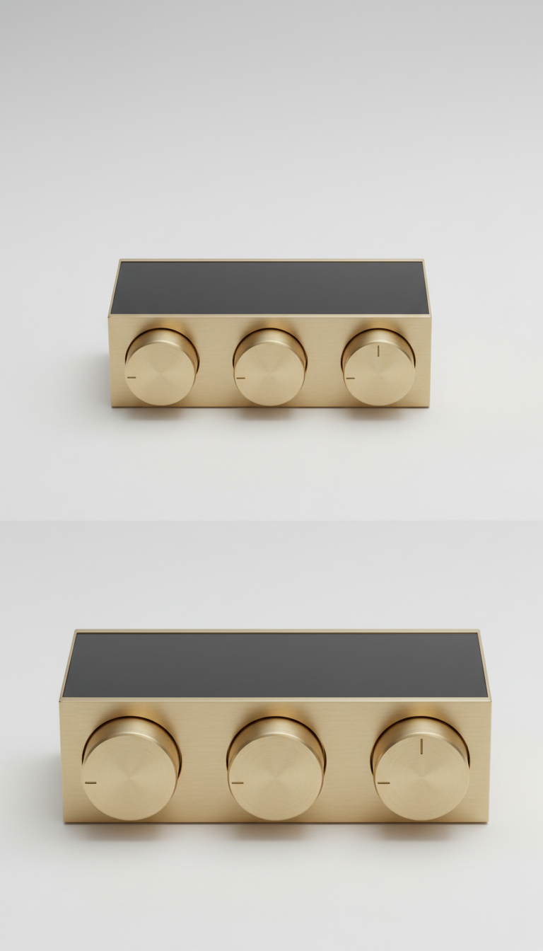 Set Pomelli di Ottone Tornito